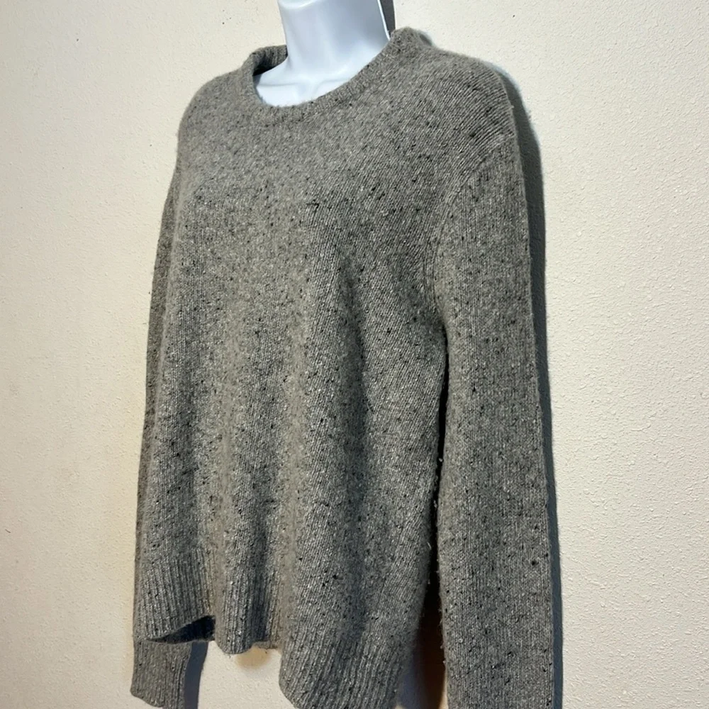 Madewell Womens Grey Merino Wool Blend Alpaca Blend Crew Neck Sweater Size XL - Picture 6 of 14